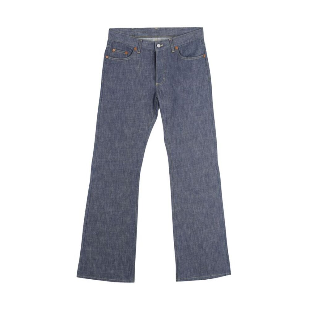 Gucci Denim Flared Jeans in Blue Cotton